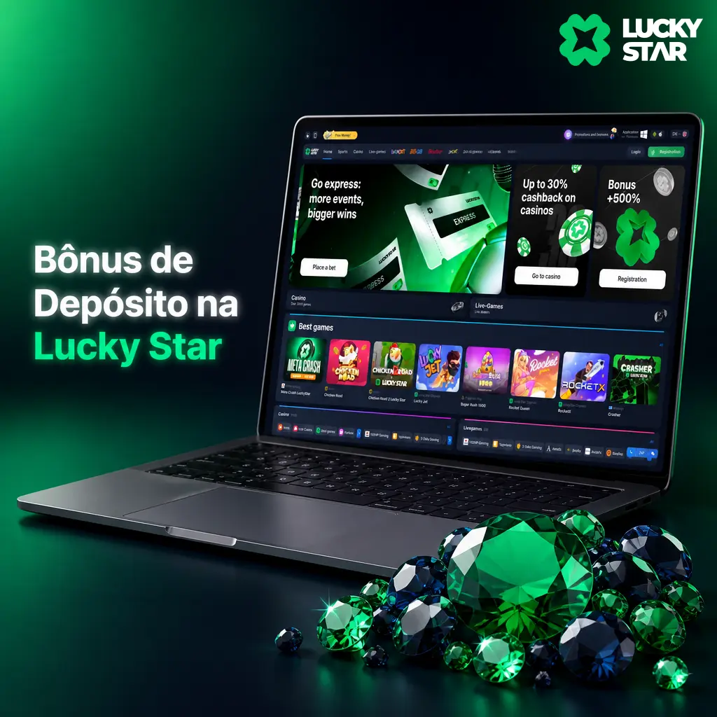 Bônus de depósito Lucky Star: 100% até 500 BRL no primeiro depósito e 50 giros grátis em Fortune Tiger