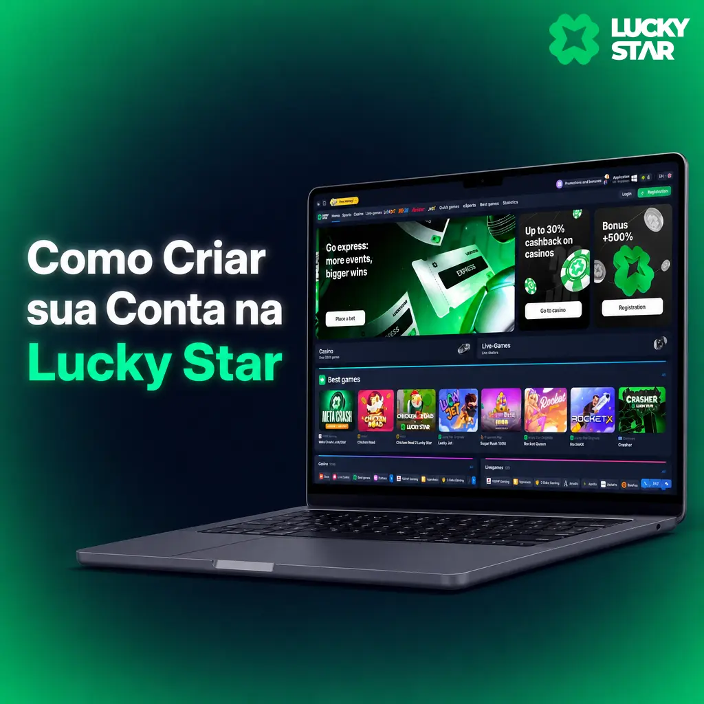 Passo a passo para criar conta na Lucky Star: cadastro rápido por e-mail, celular ou rede social em menos de 2 minutos.