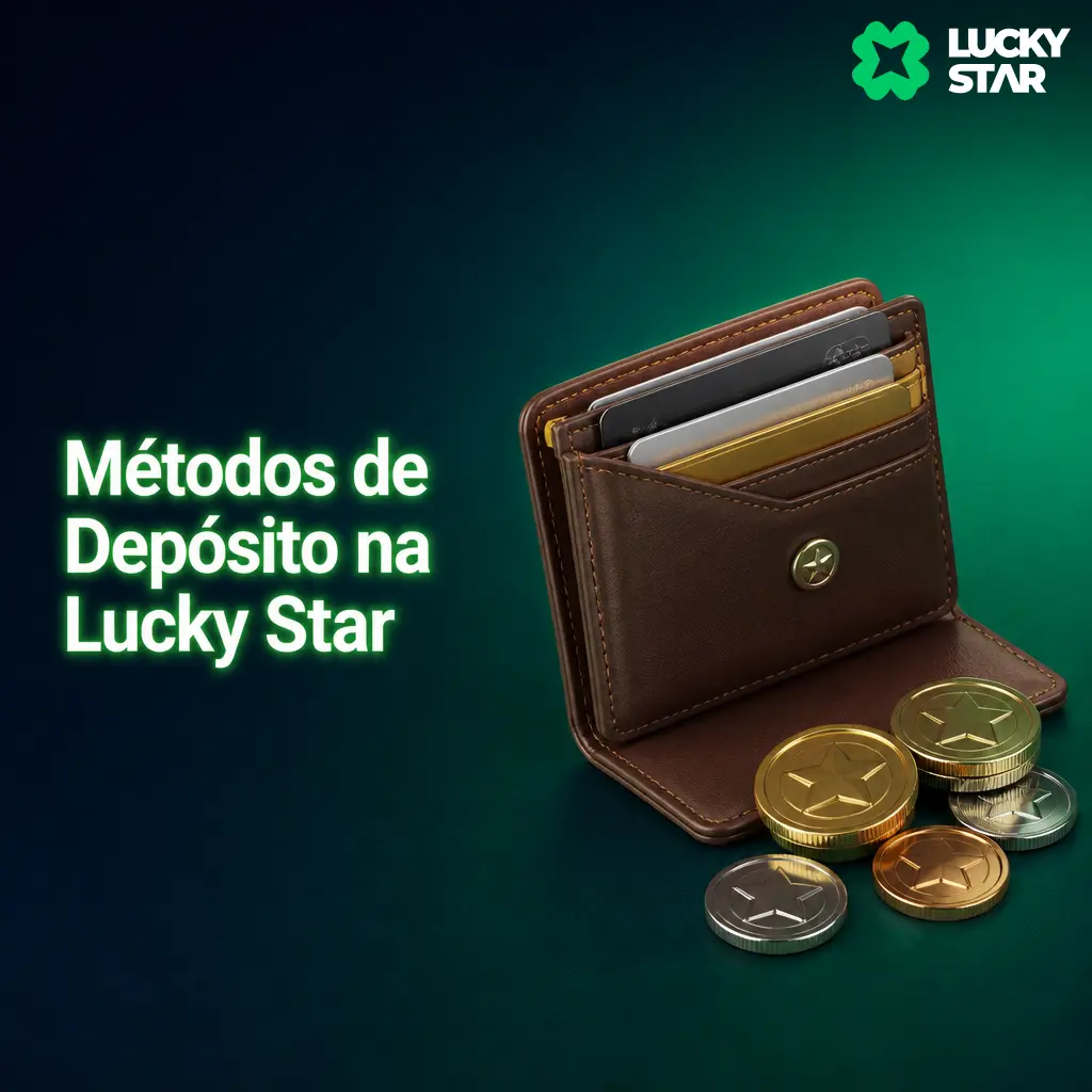Métodos de depósito na Lucky Star: PIX, TED, cartões, carteiras digitais e criptomoedas sem taxas adicionais.
