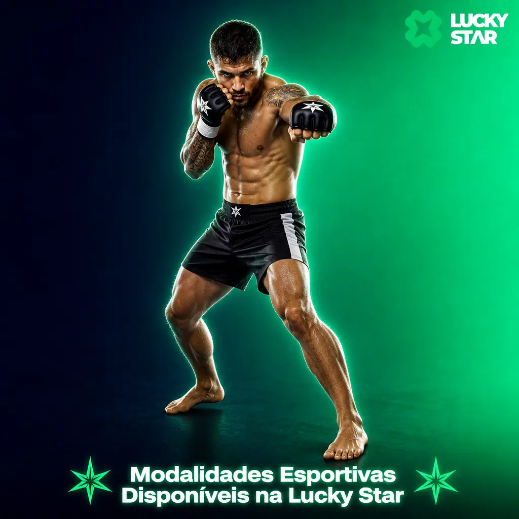 Modalidades esportivas na Lucky Star: futebol, basquete, tênis, MMA, Fórmula 1 e mais de 30 opções para apostar.